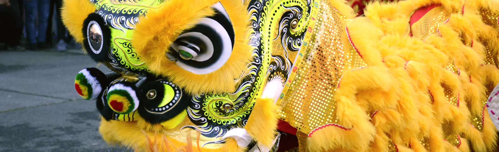 Lion Dance during Chinese New Year in Seattle International District.