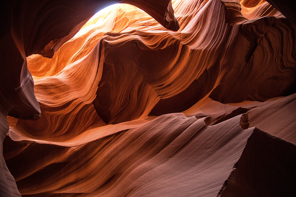 Striped red desert rock formations