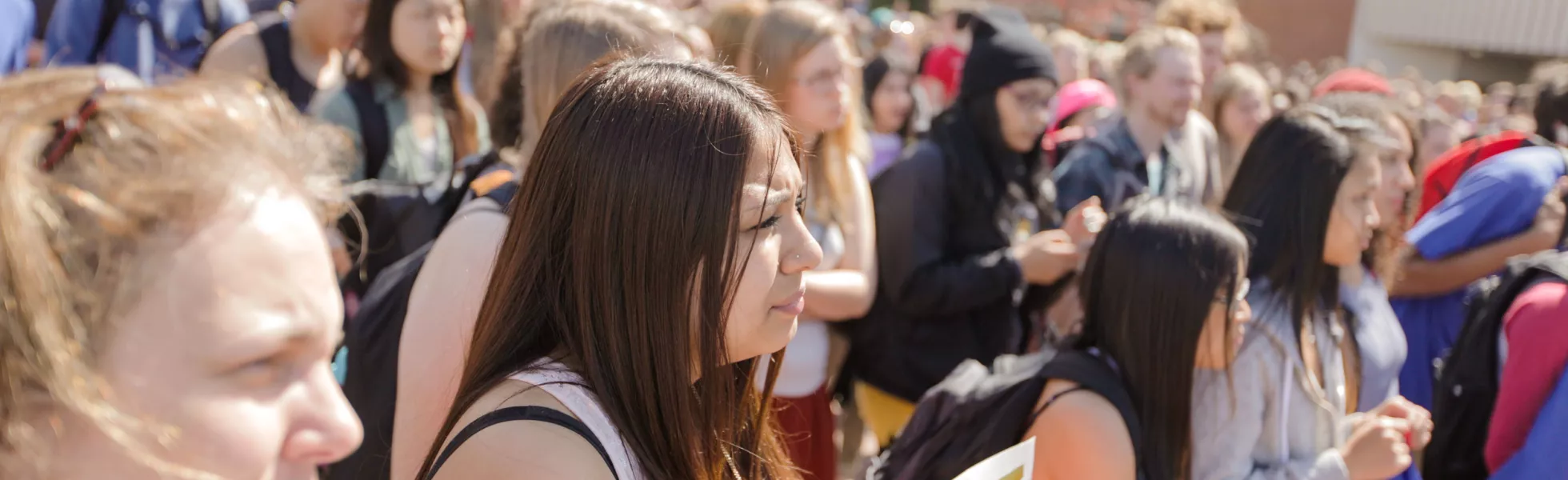 WWU students at a protest.