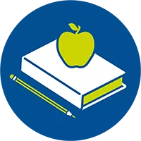 Apple on a book